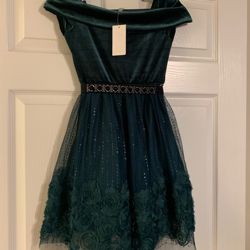 Girls green dress